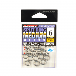 Заводные кольца Decoy Split Ring Medium Class #6 75lb
